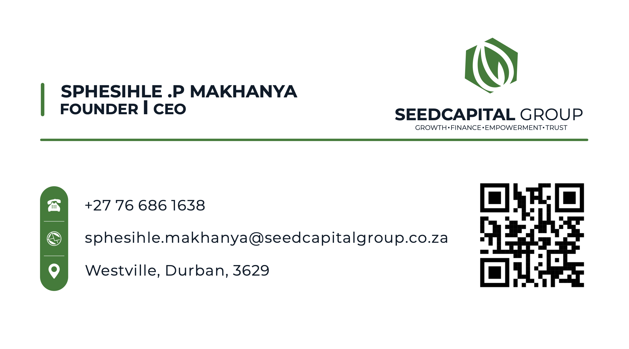 SeedCapital Group business card design